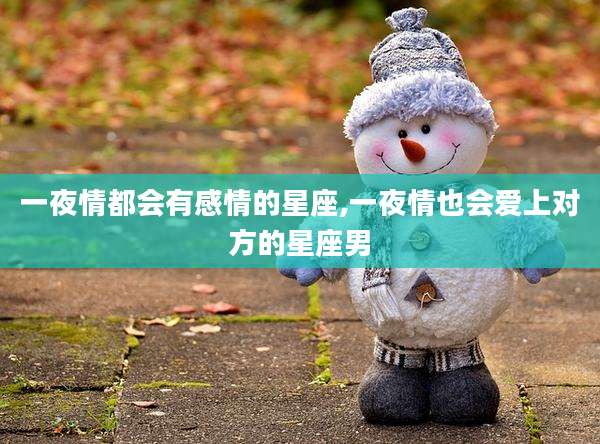 一夜情都会有感情的星座,一夜情也会爱上对方的星座男