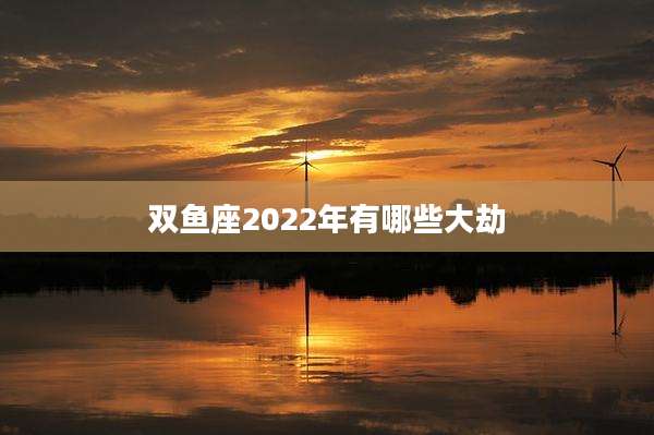 双鱼座2022年有哪些大劫