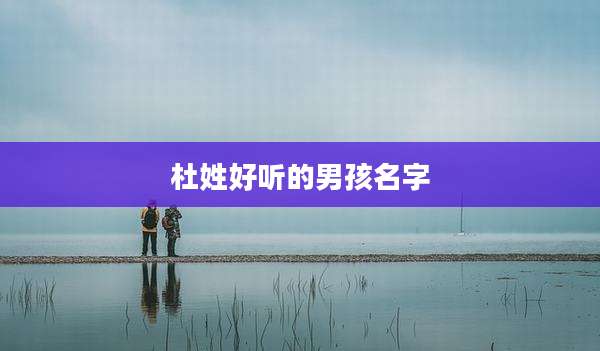 杜姓好听的男孩名字