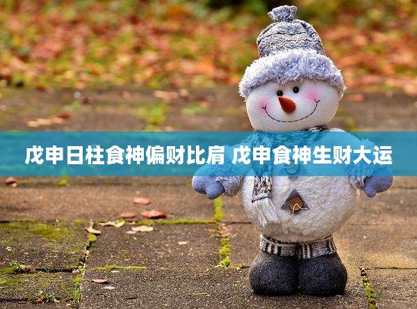 戊申日柱食神偏财比肩 戊申食神生财大运