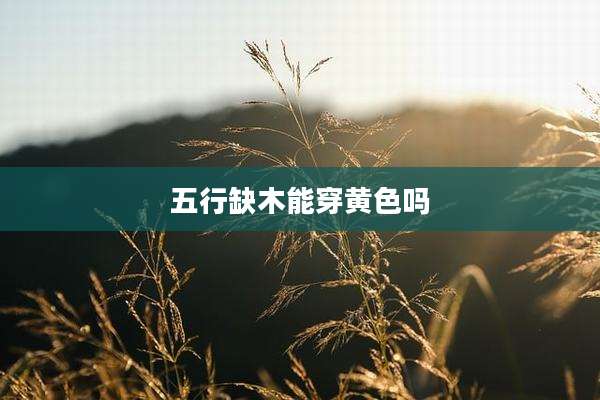 五行缺木能穿黄色吗
