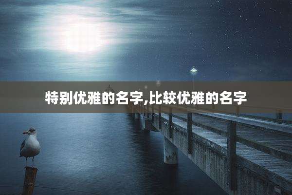特别优雅的名字,比较优雅的名字