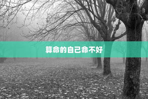 算命的自己命不好