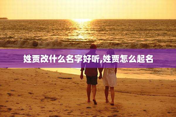姓贾改什么名字好听,姓贾怎么起名