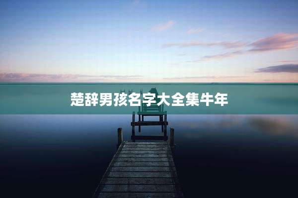 楚辞男孩名字大全集牛年