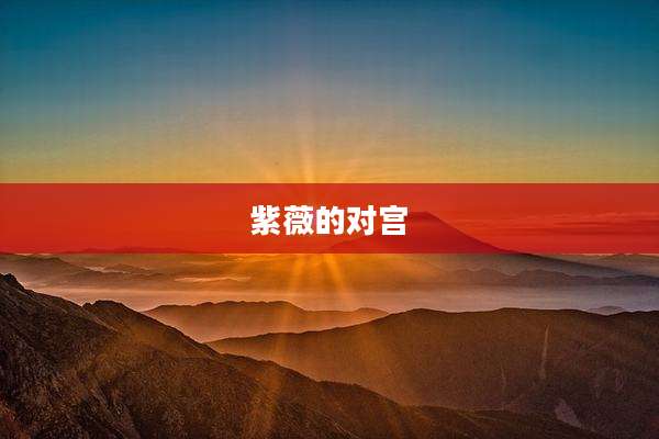 紫薇的对宫