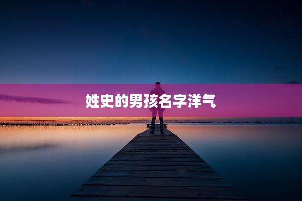 姓史的男孩名字洋气