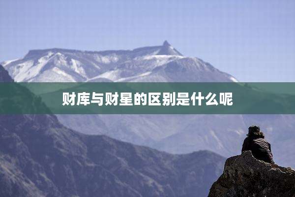 财库与财星的区别是什么呢