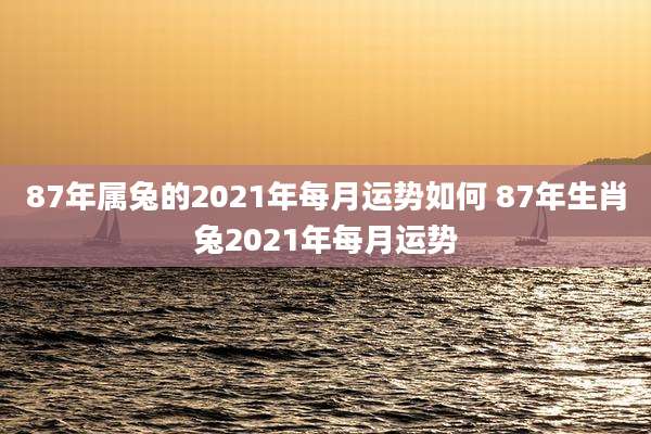 87年属兔的2021年每月运势如何 87年生肖兔2021年每月运势