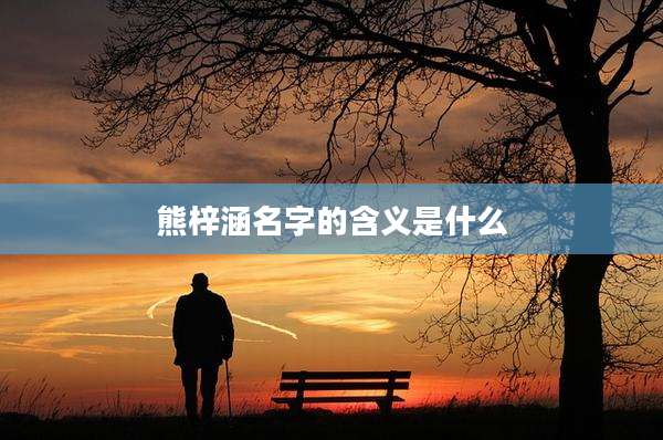 熊梓涵名字的含义是什么