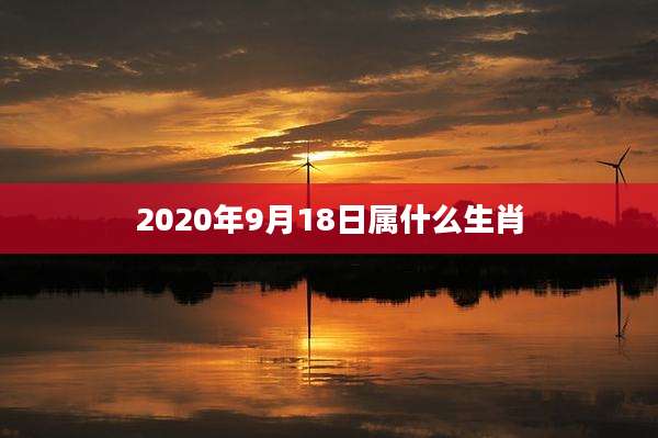 2020年9月18日属什么生肖