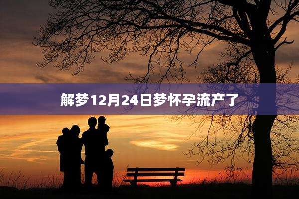 解梦12月24日梦怀孕流产了
