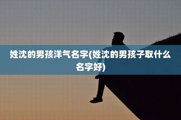 姓沈的男孩洋气名字(姓沈的男孩子取什么名字好)