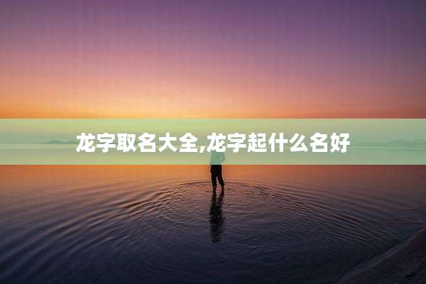 龙字取名大全,龙字起什么名好