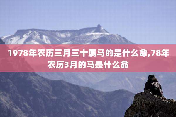 1978年农历三月三十属马的是什么命,78年农历3月的马是什么命