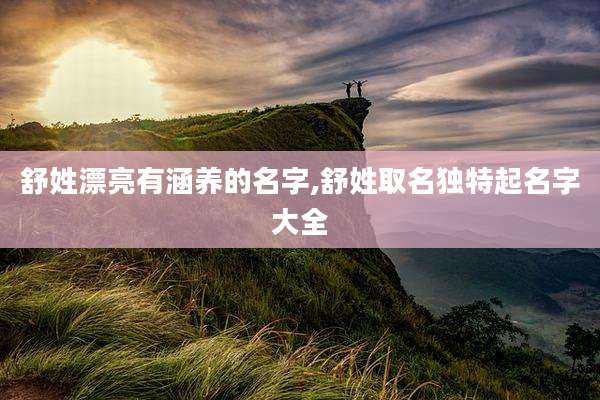 舒姓漂亮有涵养的名字,舒姓取名独特起名字大全