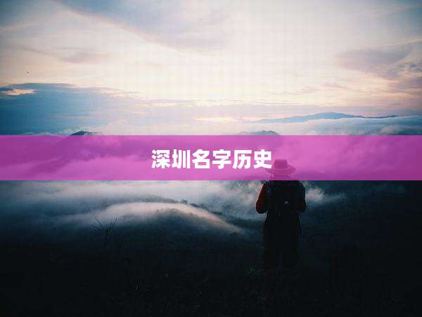 深圳名字历史