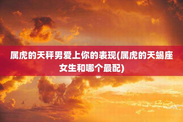 属虎的天秤男爱上你的表现(属虎的天蝎座女生和哪个最配)