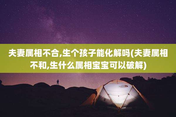 夫妻属相不合,生个孩子能化解吗(夫妻属相不和,生什么属相宝宝可以破解)