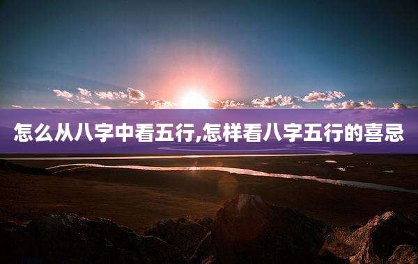 怎么从八字中看五行,怎样看八字五行的喜忌