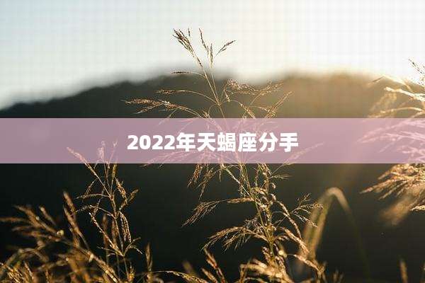 2022年天蝎座分手