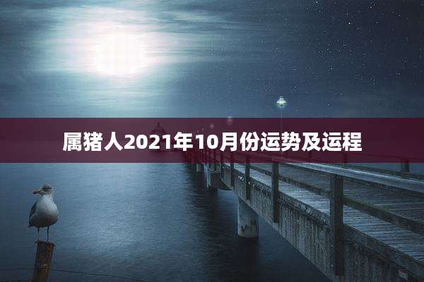 属猪人2021年10月份运势及运程