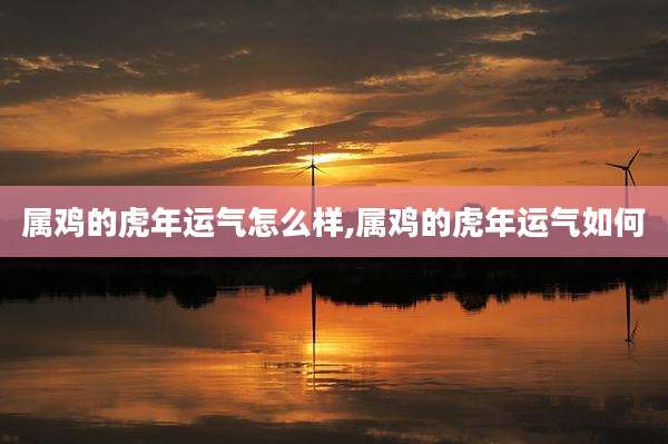 属鸡的虎年运气怎么样,属鸡的虎年运气如何