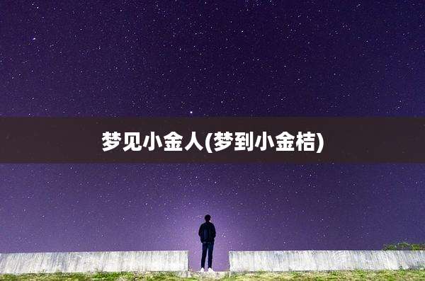 梦见小金人(梦到小金桔)