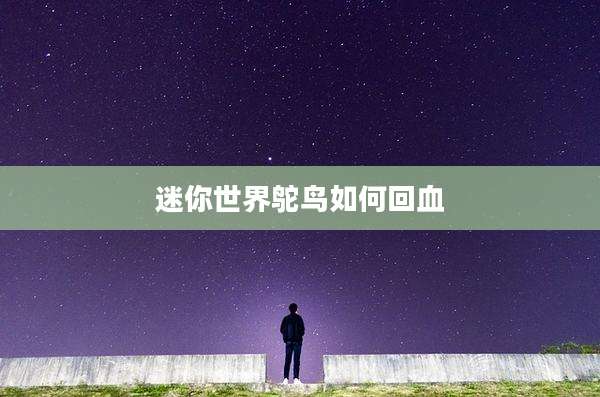 迷你世界鸵鸟如何回血