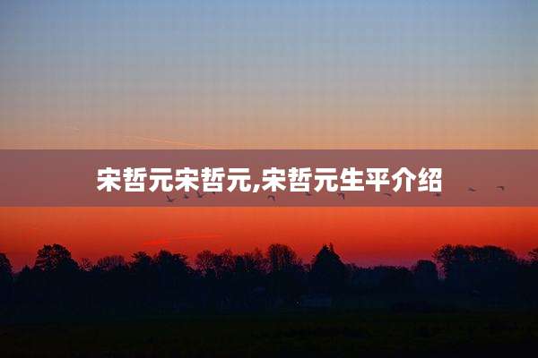 宋哲元宋哲元,宋哲元生平介绍