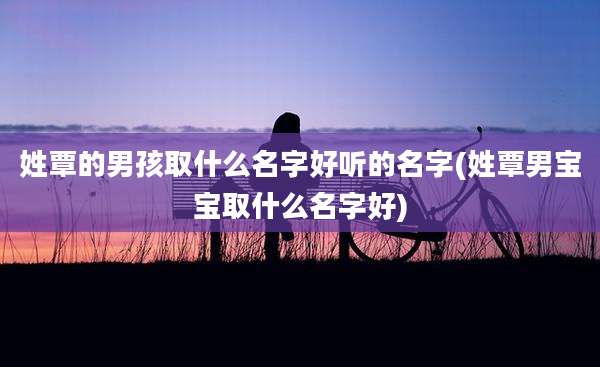 姓覃的男孩取什么名字好听的名字(姓覃男宝宝取什么名字好)