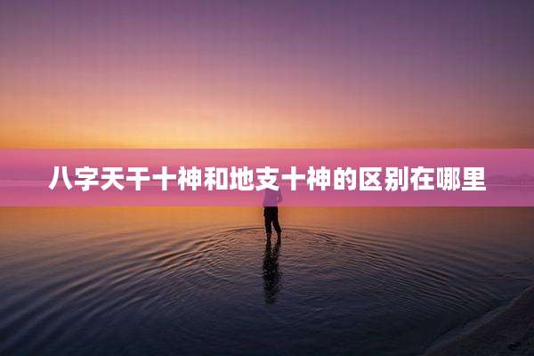 八字天干十神和地支十神的区别在哪里