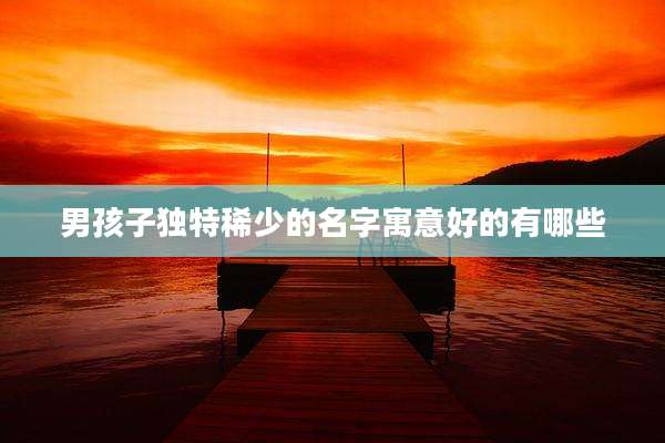 男孩子独特稀少的名字寓意好的有哪些