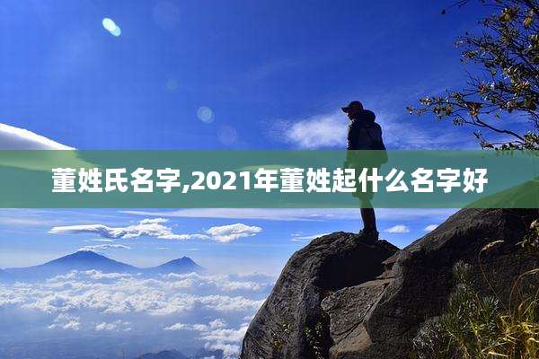 董姓氏名字,2021年董姓起什么名字好