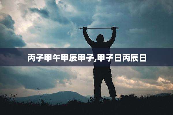 丙子甲午甲辰甲子,甲子日丙辰日