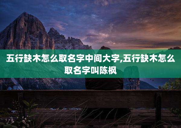 五行缺木怎么取名字中间大字,五行缺木怎么取名字叫陈枫