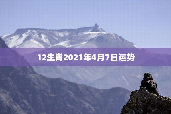 12生肖2021年4月7日运势