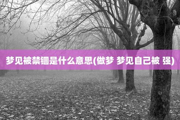 梦见被禁锢是什么意思(做梦 梦见自己被 强)