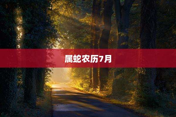 属蛇农历7月