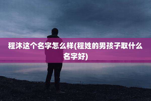 程沐这个名字怎么样(程姓的男孩子取什么名字好)