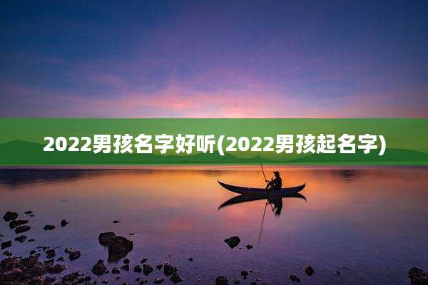 2022男孩名字好听(2022男孩起名字)