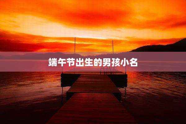 端午节出生的男孩小名