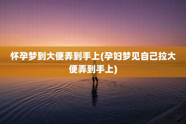 怀孕梦到大便弄到手上(孕妇梦见自己拉大便弄到手上)