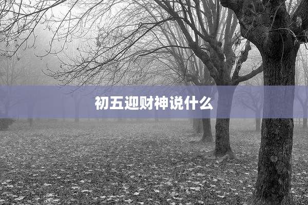 初五迎财神说什么