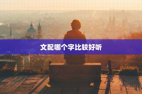 文配哪个字比较好听