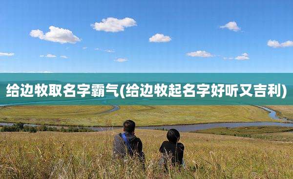 给边牧取名字霸气(给边牧起名字好听又吉利)