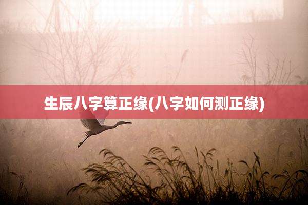 生辰八字算正缘(八字如何测正缘)