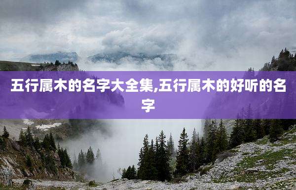 五行属木的名字大全集,五行属木的好听的名字