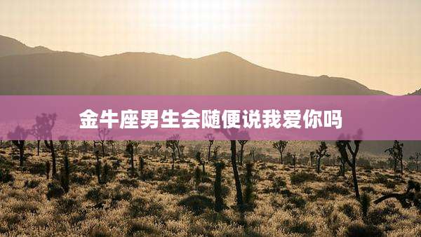 金牛座男生会随便说我爱你吗