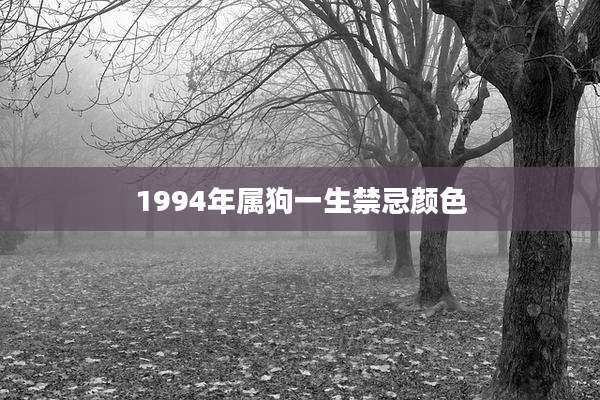1994年属狗一生禁忌颜色